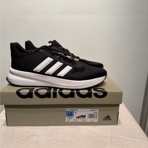 Adidas Men's Black and White Athletic Shoes